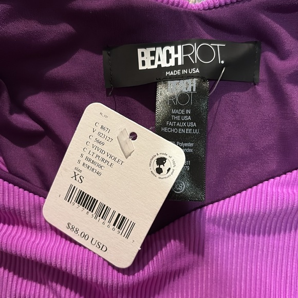 Beach Riot Vanessa Bikini Bottoms in Vivid Violet SZ XS NWT - Picture 6 of 6